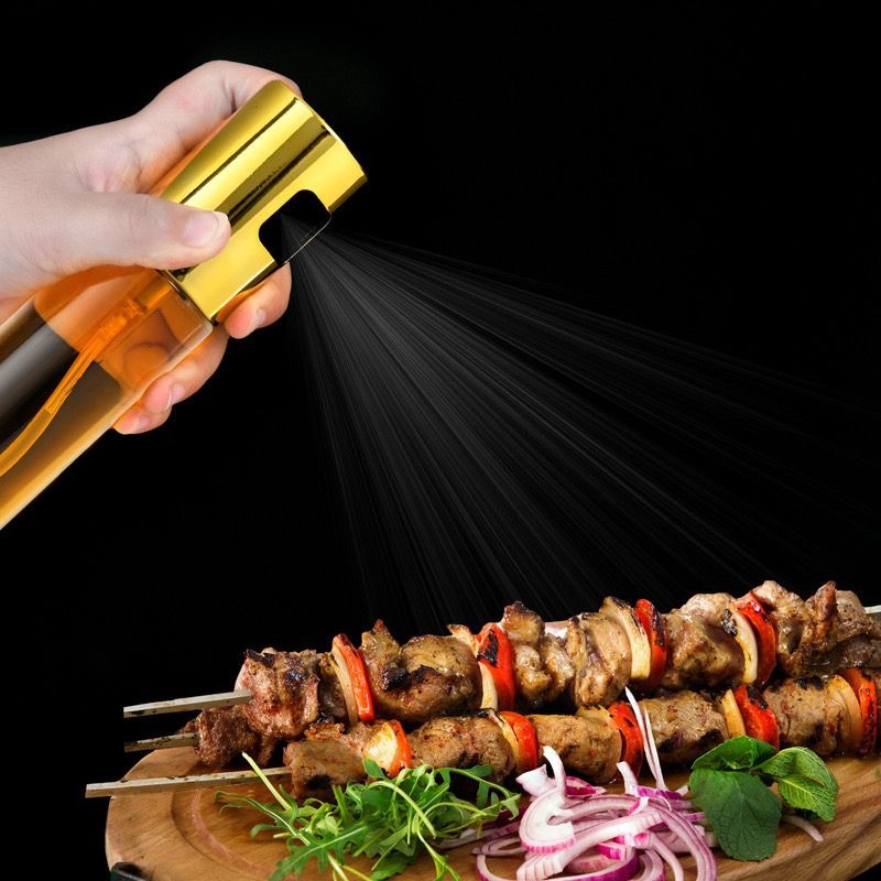 100ml Gold Glass Oil & Vinegar Spray Bottle variant image 2