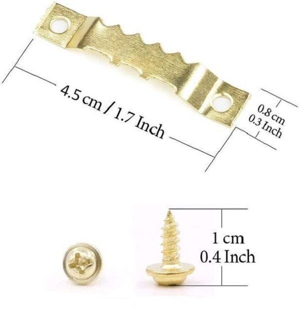 100pcs Gold Picture Frame Hanging Hook Kit variant image 2