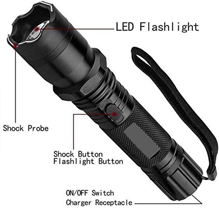 1101 Rechargeable Strong-Light Flashlight – Black variant image 2