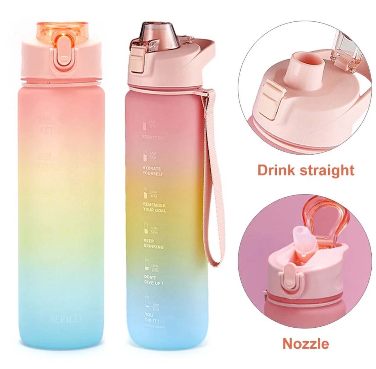 1L Motivational Fitness Water Bottle – Leakproof & BPA Free variant image 4