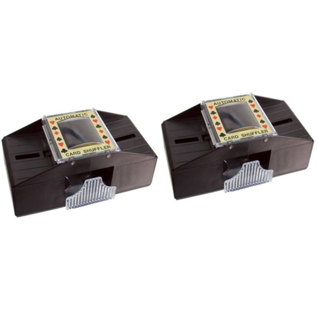 2-Deck Automatic Labor-Saving Card Shuffler- Set of 2