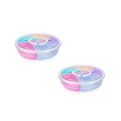 2 Pieces Divided Serving Tray with Lid