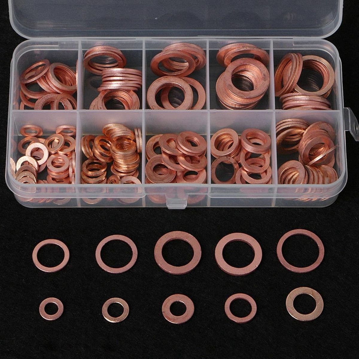 200 Pieces of Metric Flat Sealing Washers Assortment Kit variant image 3