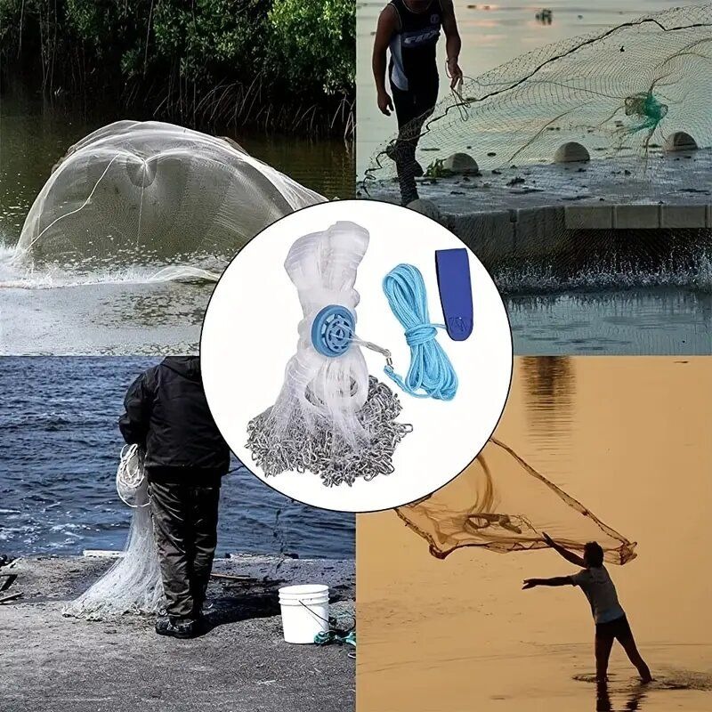 240cm Easy Throw Hand Cast Fishing Net variant image 2