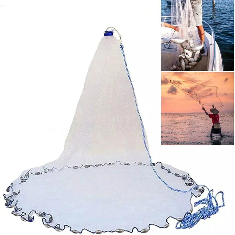 240cm Easy Throw Hand Cast Fishing Net variant image 4