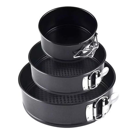3 Non-Stick Pan Cake Mould Carbon Steel Round Pan
