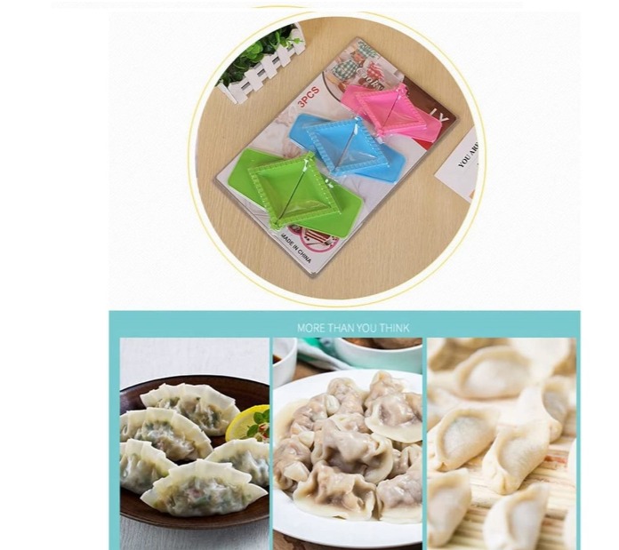3-Piece Square Dumpling Press Mold Set variant image 2