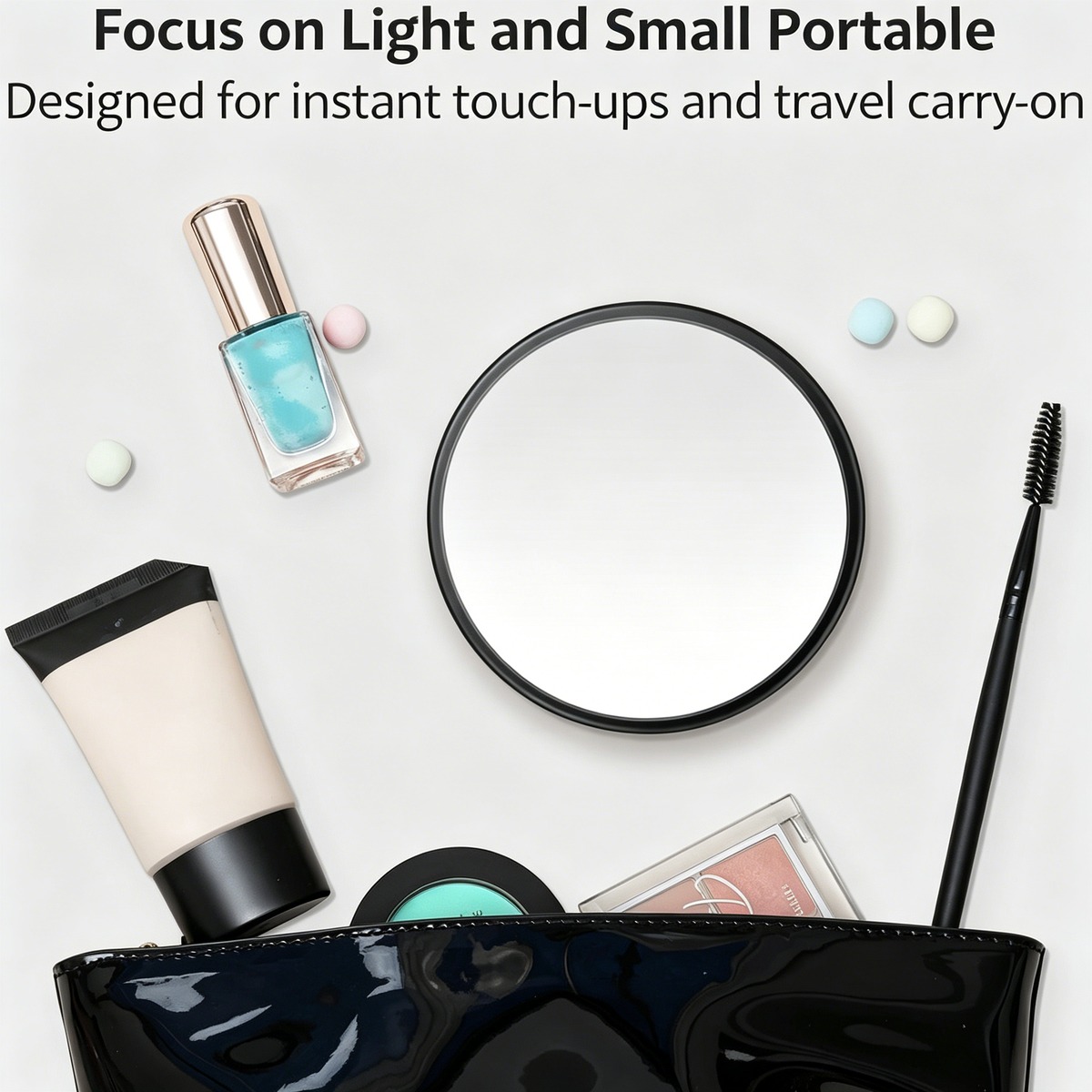 30X Magnifying Mirror with Suction Cups & Tweezers variant image 2