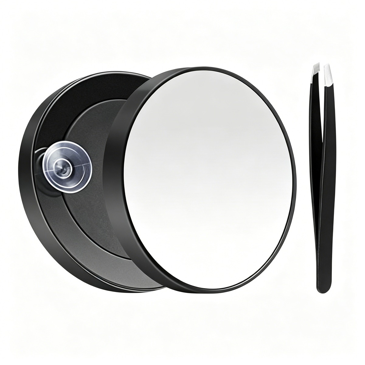30X Magnifying Mirror with Suction Cups & Tweezers