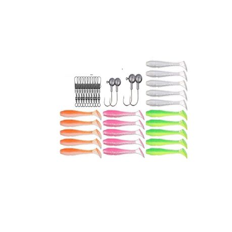35 Piece Artificial Soft Baits Set