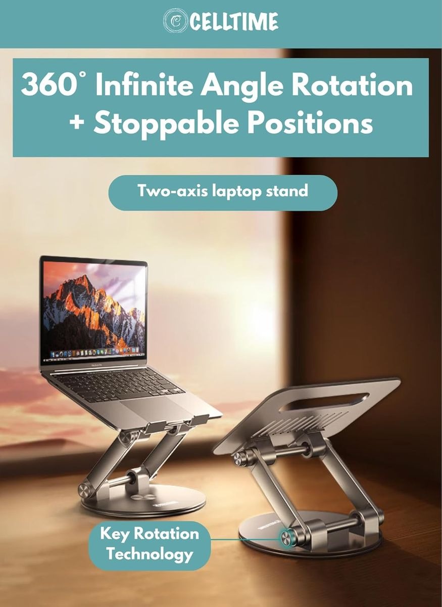360° Adjustable Rotating Aluminum Laptop Stand variant image 2