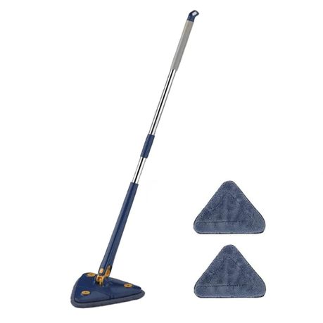 360 Rotatable Adjustable Cleaning Mop with 2 Mop Replacement Heads