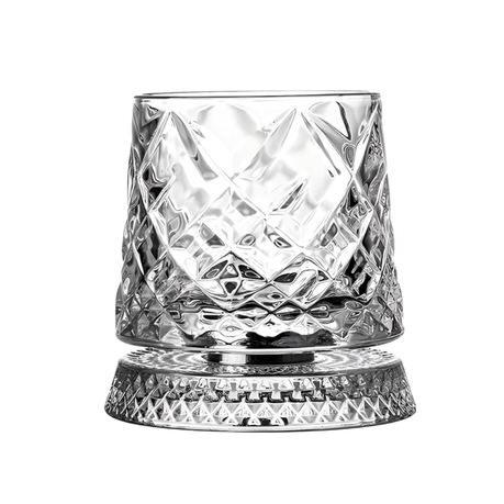 360 Rotating Spinning Premium Crystal Glass with LED Light - SL32836
