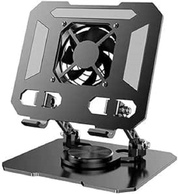 360° Rotating Tablet Desk Stand with USB Cooling Fan variant image 2