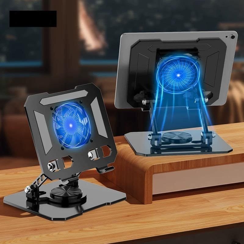 360° Rotating Tablet Desk Stand with USB Cooling Fan variant image 3