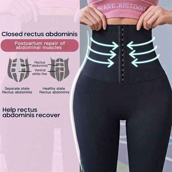 3XL High Waist Slimming Sweat Shapewear Workout Shorts variant image 2