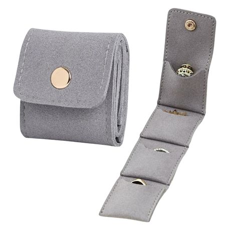4 Fans Jewelry Storage Bag Earrings Necklace Ring Organizer