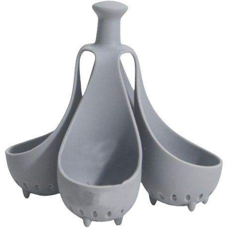 4 Heads Silicone Egg Boiler - Grey