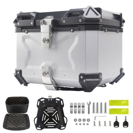 45L Al Motorcycle Top Box Tail Case Rider's Armor of Access Storage