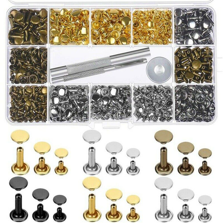 480 Piece Leather Rivets Double Cap Rivet