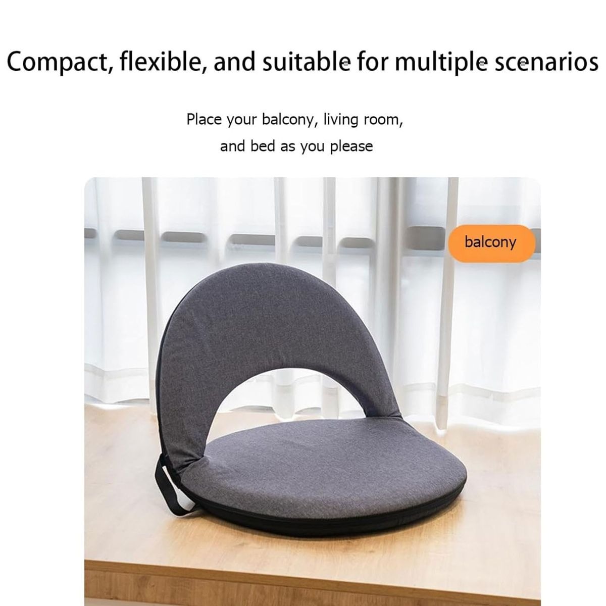 5-Level Adjustable Backrest Support Chair – Grey variant image 4