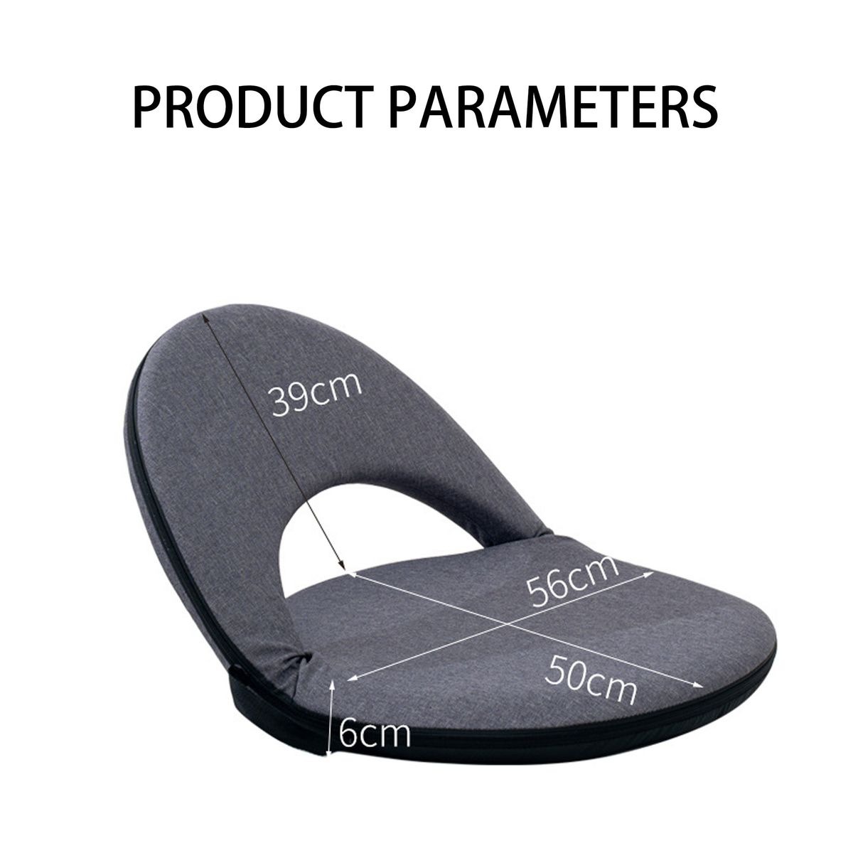 5-Level Adjustable Backrest Support Chair – Grey variant image 6