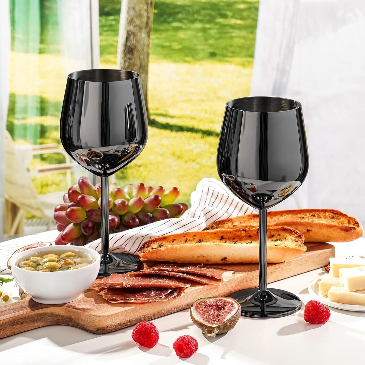 500ml Stainless Steel Wine Glass - Black variant image 3