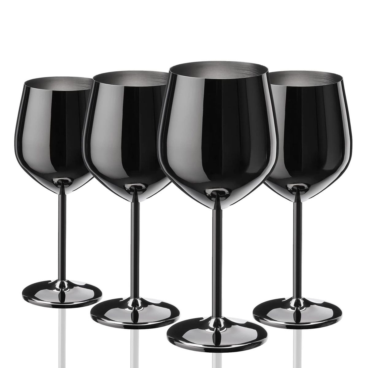500ml Stainless Steel Wine Glass - Black variant image 4