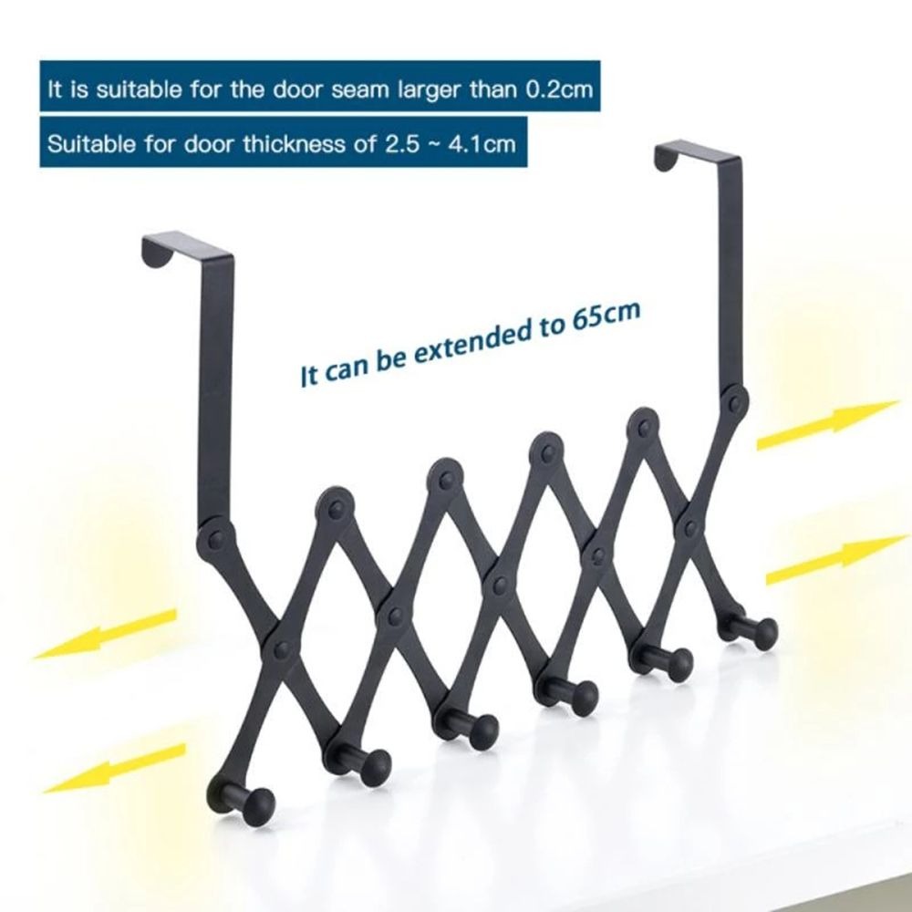6-Hook Over-the-Door Hanging Rack Organizer variant image 2