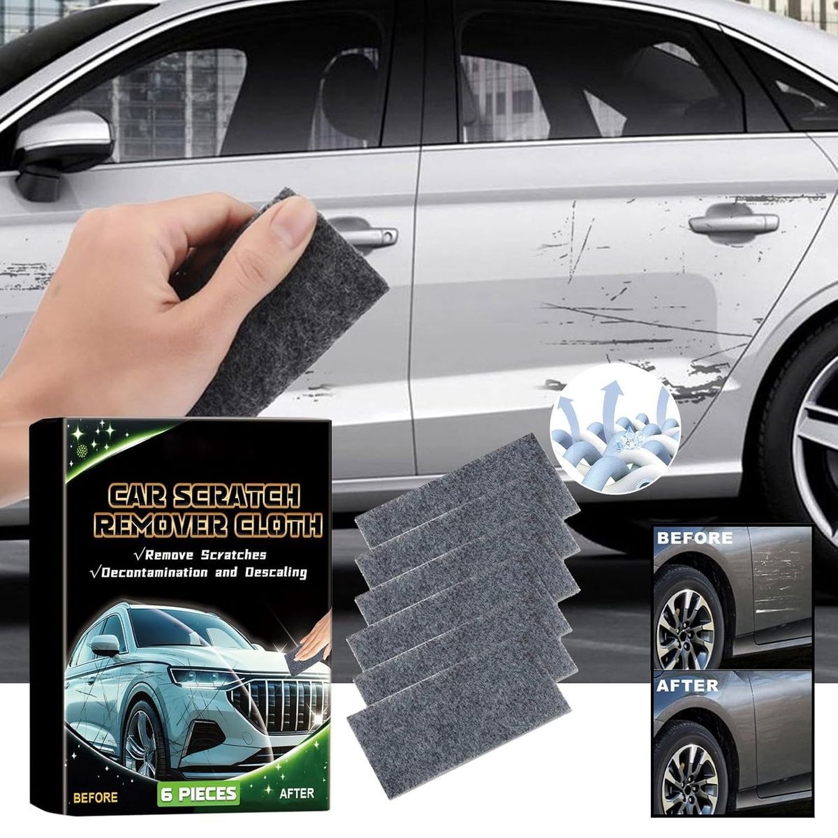 6-Piece Car Paint Scratch Repair Cloth Set variant image 5