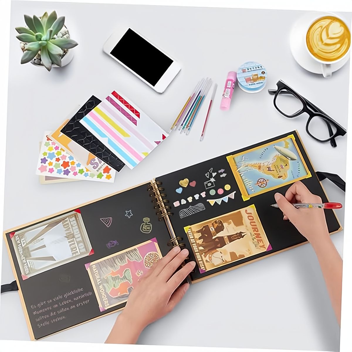 80 Page DIY Scrapbook Memory Book – Handmade Album / Guest Book variant image 3