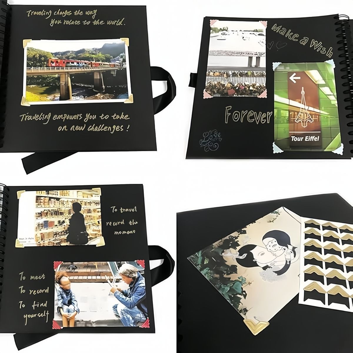 80 Page DIY Scrapbook Memory Book – Handmade Album / Guest Book variant image 5
