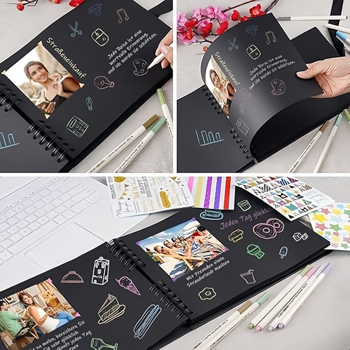 80 Page DIY Scrapbook Memory Book – Handmade Album / Guest Book variant image 6