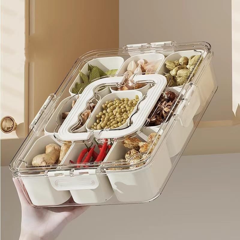9-Compartment Airtight Snack Storage Container with Lid variant image 2