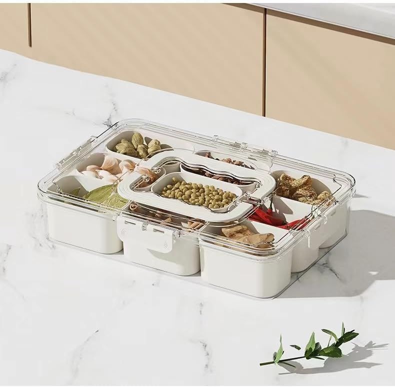 9-Compartment Airtight Snack Storage Container with Lid variant image 4