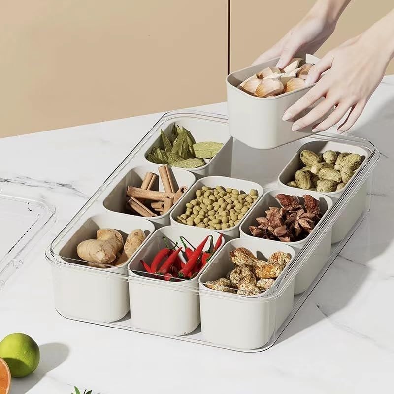 9-Compartment Airtight Snack Storage Container with Lid variant image 5