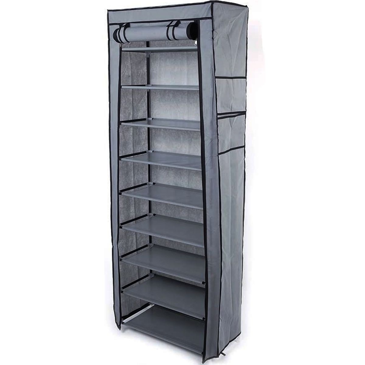 9-Tier Shoe Storage Organizer Rack – Grey
