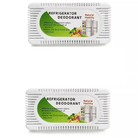 Activated Charcoal Fridge , Freezer Refrigerator Odor Eliminator - 2 Pack
