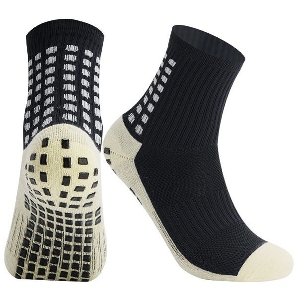 Anti Slip Grip Soccer Socks-Black variant image 3