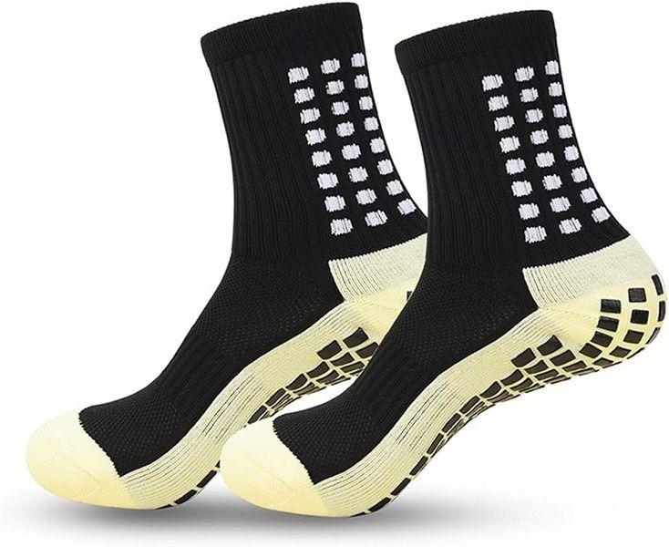Anti Slip Grip Soccer Socks-Black