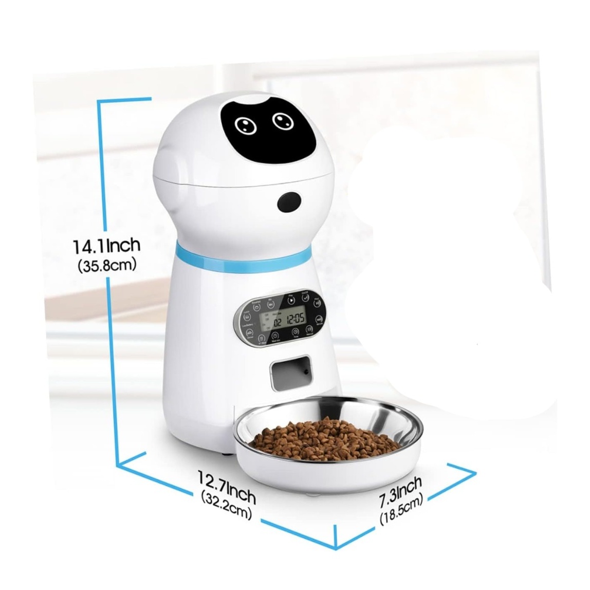 Automatic Dog And Cat Food Feeder With Portion Control And Voice Commands variant image 3