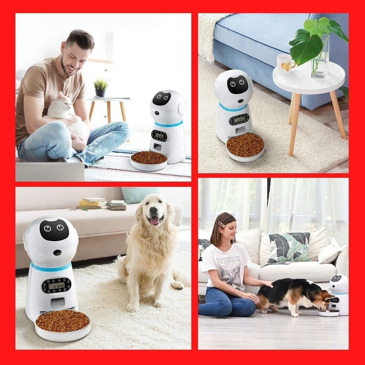 Automatic Dog And Cat Food Feeder With Portion Control And Voice Commands variant image 4