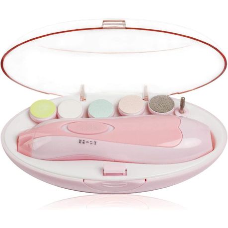 Baby Electric Nail File Drill for Baby No Sharp Claws Hurt (Pink)