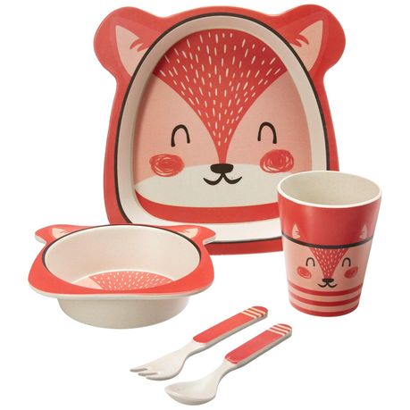 Bamboo Fibre Dinnerware, 5-Piece Set