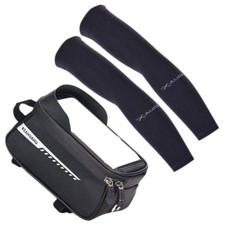 Bicycle Phone Mount Bag Cycling Top & UV Protection Arm Sleeves