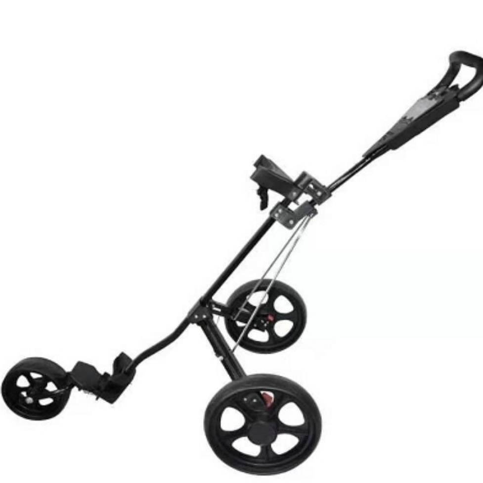 Black 3 Wheel Golf Cart Push
