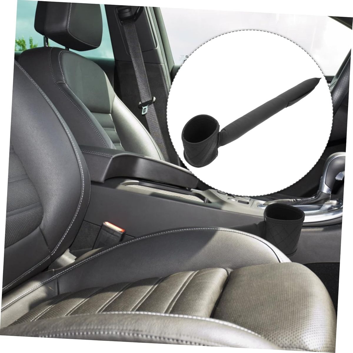 Black Car Seat Gap Filler – Right Side Organizer variant image 3
