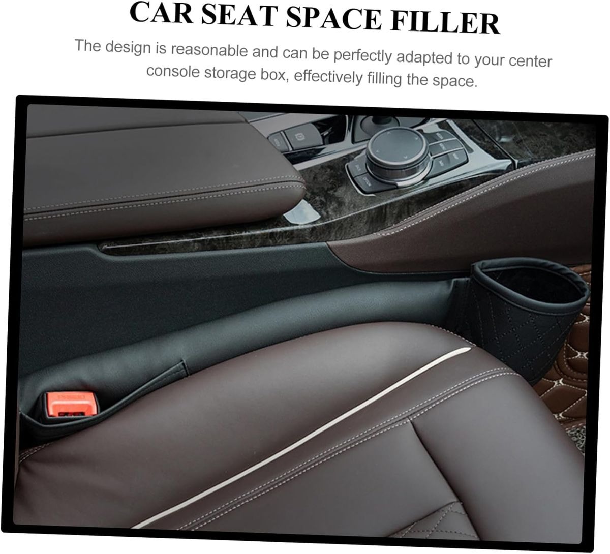 Black Car Seat Gap Filler – Right Side Organizer variant image 4