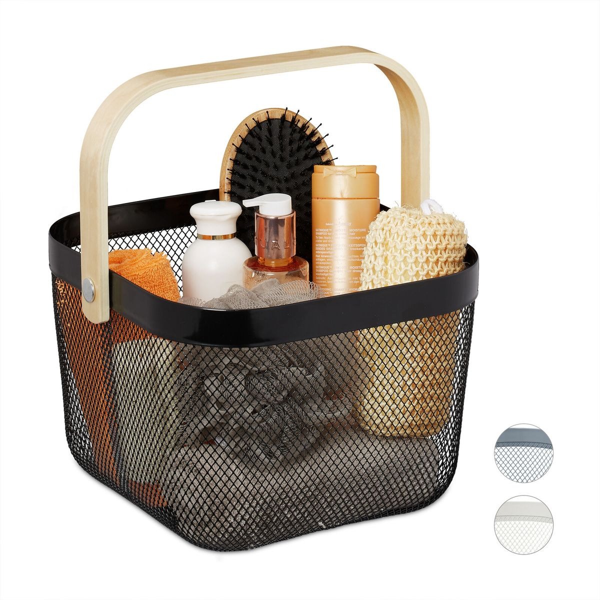 Black - Mesh Wire Storage Baskets variant image 2