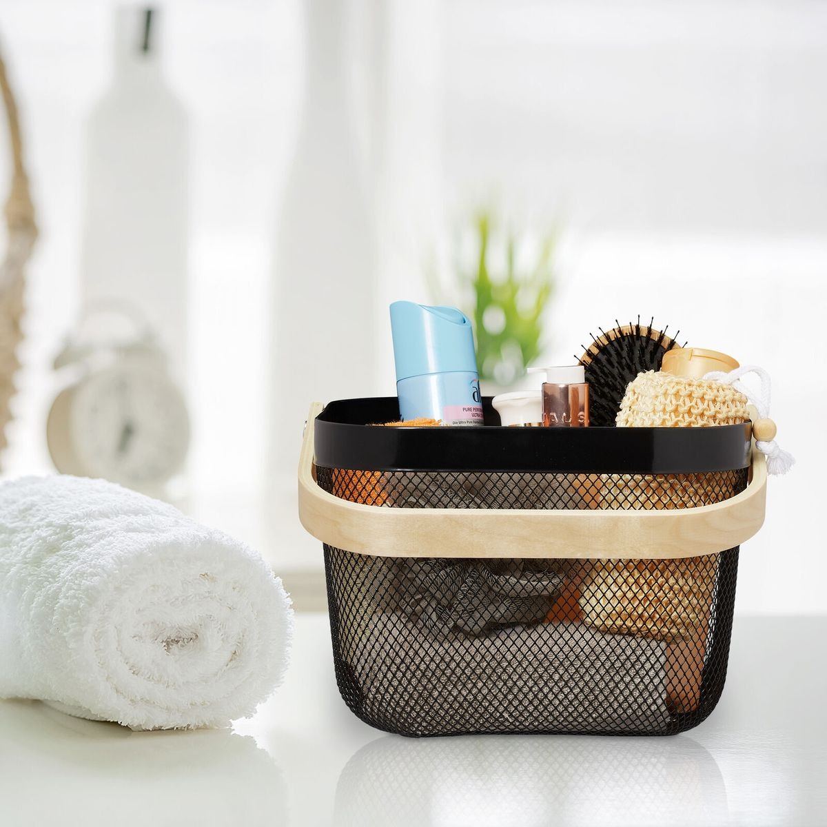 Black - Mesh Wire Storage Baskets variant image 3